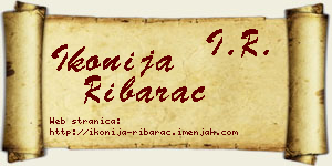 Ikonija Ribarac vizit kartica